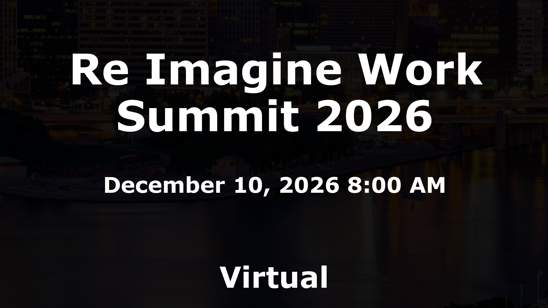Re Imagine Work Summit 2026 event image